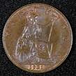 United Kingdom 1931 Farthing 1931 Great Britain George V Bronze  UNC KM# 825 (27 985) SPL