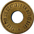 25 CENTIMOS COSTA RICA, Token, R. CASTELLA M / VALE POR  24mm, RULAU -CR14 (7186)