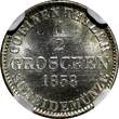 Germany 1/2 Groschen German States HANNOVER Silver 1858 B  NGC UNC DETAILS KM# 235 (004) NGC SPL DETAILS KM
