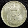 10 Øre Denmark Christian X Silver 1918  UNC KM# 818.1 (23 099) SPL