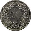 20 Rappen Switzerland 1920 B  UNC Condition CONFOEDERATIO HELVETICA KM# 29 (019) SPL