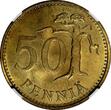 50 Pennia Finland Aluminum-Bronze 1967 S  NGC MS65 1 GRADED HIGHEST KM# 48 (51)