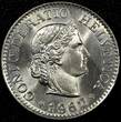 10 Rappen Switzerland Copper-Nickel 1962 B  UNC / BU KM# 27 (24 070) SPL