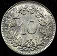 10 Rappen Switzerland Copper-Nickel 1962 B  UNC / BU KM# 27 (24 070) SPL