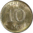 10 Öre SWEDEN Gustaf V Silver 1934 G  UNC TONED KM# 780 (21 903) SPL