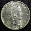 20 Rappen Switzerland Copper-Nickel 1969 B  UNC KM# 29a (23 585) SPL