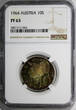 10 Schilling Austria PROOF 1964  NGC PF63 NICE RAINBOW TONING KM# 2882 (064) FB
