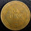5 Öre SWEDEN Oscar II 1886  small letters Mintage- 269,000 KM# 736 (22 976) Uncertified
