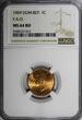 1 Centavo Dominican Republic Bronze 1969  NGC 64 RD F.A.O. RED TONING KM# 32 (13)