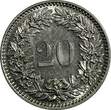 20 Rappen Switzerland 1929 B  UNC Condition CONFOEDERATIO HELVETICA KM# 29 (651) SPL