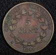 France 5 Centimes French Colonies West Indies Louis Philippe I 1844 A  KM# 12 (27 141) Uncertified