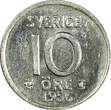 10 Öre Sweden Gustaf VI SILVER 1956  UNC KM# 823 (22 093) SPL