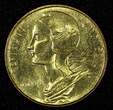20 Centimes FRANCE Aluminum-Bronze 1963  UNC KM# 930 (27 400) SPL