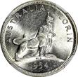 1954 Florin 1954 Australia Silver  Royal Visit of Elizabeth II NGC AU58 KM# 55 (016)