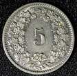 5 Rappen SWITZERLAND Nickel 1938  UNC Toned KM# 26b (23 892) SPL