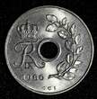 25 Øre DENMARK Frederik IX Copper-Nickel 1966  UNC/BU KM# 855.1 (27 716) SPL