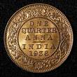 1/4 Anna India-British George V Bronze 1936 (B)  UNC RED Toned KM# 512 (27 726) SPL