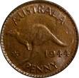 1 Penny Australia George VI Bronze 1944  UNC KM# 36 (14 091) SPL