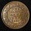 1/4 Anna India-British George V 1930 (C)  Calcutta UNC/BU Toning KM# 512 (730) SPL