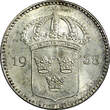 10 Öre SWEDEN Gustaf V Silver 1935 G  UNC Toned KM# 780 (21 899) SPL