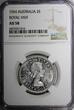 1954 Florin 1954 Australia Silver  Royal Visit of Elizabeth II NGC AU58 KM# 55 (016)
