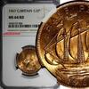United Kingdom 1/2 Penny GREAT BRITAIN Elizabeth II 1967  NGC MS64 RD FULL RED KM# 896 (004)