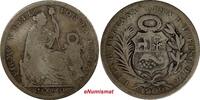 Peru 1/5 Sol Peru Silver 1900 JF ERROR '' LE'' SOL KM# 205.2 (11 212) -