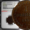 Germany 1 DREILING GERMANY SCHLESWIG-HOLSTEIN 1850 TA PROVIS.GOVT NGC MS62 BN KM160(21) -