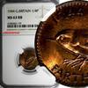 United Kingdom 1944 Farthing Great Britain George VI Bronze NGC MS63 RB RED TONING KM# 843 (79) -