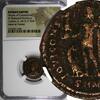 AS ROMAN Licinius II AS CAESAR AD 317-324 BILLON REDUCED NUMMUS /JUPITER NGC (058) -