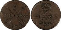1/4 Skilling SWEDEN Gustav IV Adolf Copper 1802  XF KM# 564 (19 596) Uncertified