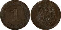 Germany 1 Pfennig Germany - Empire Wilhelm I Copper 1875 J XF KM# 1 (19 626) -