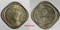 India 2 Annas India-British George VI (1936-1952) 1939 (B) Mumbai Mint KM# 541 (924) -