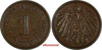 Germany 1 Pfennig Germany - Empire Wilhelm II Copper 1895 F Stuttgart Mint KM# 10 (188) -