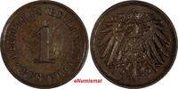 Germany 1 Pfennig Germany - Empire Wilhelm II Copper 1900 A Berlin Mint UNC KM# 10 (251) -