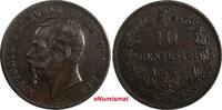Italy 10 Centesimi Italy Vittorio Emanuele II Copper 1867 OM Strasbourg KM# 11.5 (332) -