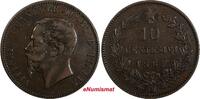 Italy 10 Centesimi Italy Vittorio Emanuele II Copper 1867 OM Strasbourg KM# 11.5 (333) -