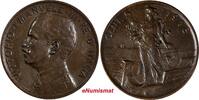 Italy 5 Centesimi Italy Vittorio Emanuele III Bronze 1918 R Last Year aUNC KM# 42 (23) -