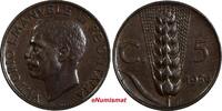 Italy 5 Centesimi Italy Vittorio Emanuele III Bronze 1936 R ch.XF SCARCE KM# 59 (25) -