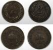 Hungary Bronze Hungary Franz Joseph I LOT OF 2 COINS 1896,1897 KB 2 Fillér KM# 481 (87) -