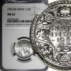 India 1/2 Rupee India-British George VI Silver 1941 (B) Bombay NGC MS62 KM# 551 (045) -