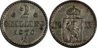 Norway 2 Skilling 1870 Norway Carl XV Silver 1870  with rosettes XF KM# ... 34,36 EUR  + 12,88 EUR frais d'envoi