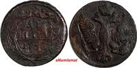 Russian Federation 1753 Denga Russia Elizaveta Petrovna Copper Red Mint Moscow SCARCE KM# 188 (53) -