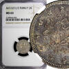  2 Kurush 1911 Turkey Mehmed V Silver AH1327 3 (1911)  NGC MS63 Toned KM... 68,71 EUR  + 12,88 EUR frais d'envoi