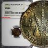 Australia 3 Pence AUSTRALIA Silver 1943-D Threepence NGC MS64 Rainbow Toned KM# 37 (041) -