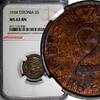 Estonia 2 Senti 1934 ESTONIA Bronze 1934  NGC MS63 BN 1 YEAR TYPE KM# 15... 42,94 EUR  + 12,88 EUR frais d'envoi