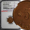 5 Pennia Finland Copper 1921  NGC UNC DETAILS KM# 22 (079) NGC SPL DETAILS KM