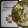 Canada 10 Cents CANADA George VI Silver 1943 NGC MS63 Lightly Toned KM# 34 (064) -