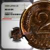 Latvia 2 Santimi 1939 LATVIA Bronze 1939  NGC MS64 BN 1 YEAR TYPE Mint L... 57,98 EUR  + 12,88 EUR frais d'envoi