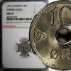 Norway Ore 1941 Norway Haakon VII Copper-Nickel 1941 10 Ore NGC MS64 WWI... 42,94 EUR  + 12,88 EUR frais d'envoi